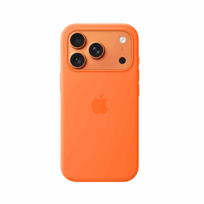 Apple iPhone 17 Pro Silicone Case with MagSafe, Orange - Image 1