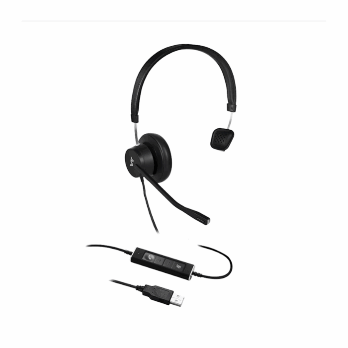 VT X140 Mono Operator Professional Headset, Mono, HD Audio, VolumeUp, Down, Mute, Answer, 2x ENC mic, 57g - Image 1