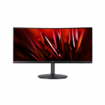 Acer Nitro Curved Gaming Monitor - XZ342CU S3, 34 inch, 3440x1440 at 180Hz, HDMI Port with HDMI Cable, DP Port with DP Cable, Audio Line Out