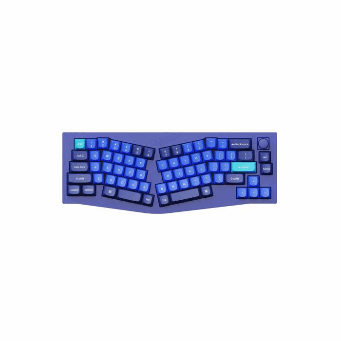 Keychron Q8, Alice Layout QMK Custom Mechanical Keyboard, Fully Assembled Knob, Navy Blue-A, Gateron G Pro Red - Image 1