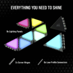 Corsair iCUE LC100 Case Accent Lighting Panels - Mini Triangle - 9x Tile Expansion Kit - Image 5