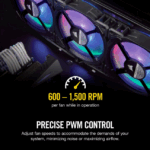 Corsair LL120 RGB, 120mm Dual Light Loop RGB LED PWM Fan, 3 Fan Pack with Lighting Node PRO (Black) - Сэнс - Image 7
