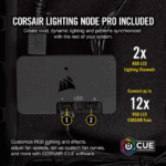 Corsair LL140 RGB, 140mm Dual Light Loop RGB LED PWM Fan, 2 Fan Pack with Lighting Node PRO (Black) - Сэнс - Image 9