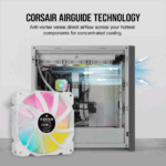 CORSAIR SP120 RGB ELITE, 120mm RGB LED Fan with AirGuide, Triple Pack with Lighting Node CORE (White) - Сэнс - Image 6