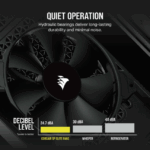 CORSAIR SP120 ELITE, 120mm Case Fan with AirGuide, Single Pack (Black) - Сэнс - Image 6