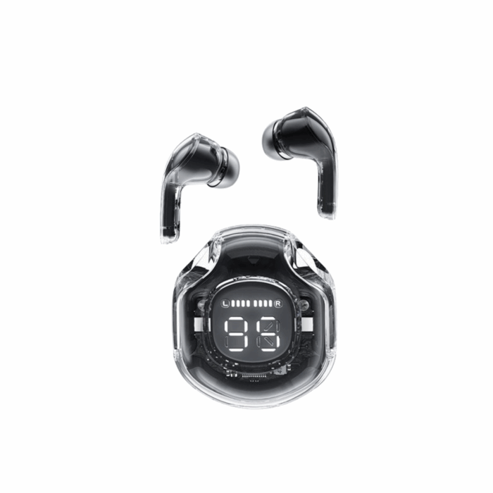 Acefast TWS T8 Crystal Color Bluetooth Earbuds, Bright Black - Image 1