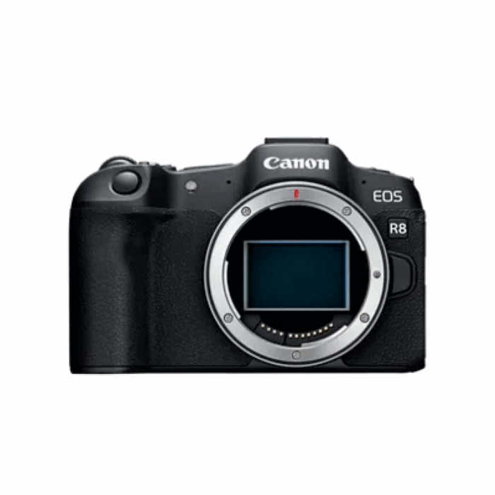 Canon EOS R8 Body, DIGIC X, Full Frame CMOS, 24.2MP, ISO 100-102400, 40fps, 4K@60fps, up to 180fps high speed video, Black - Image 1