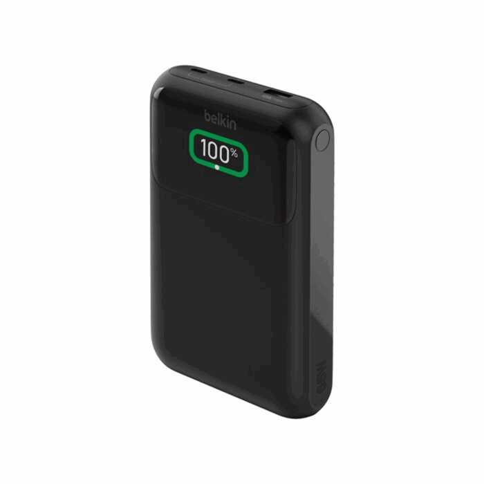 Belkin BoostCharge 3-Port Laptop Power Bank 20K, USB-C/USB-A, 65W, Black - Image 1