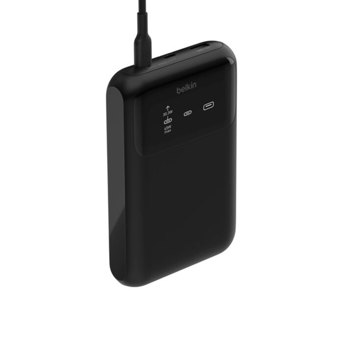 Belkin BoostCharge 3-Port Laptop Power Bank 20K, USB-C/USB-A, 65W, Black - Image 4