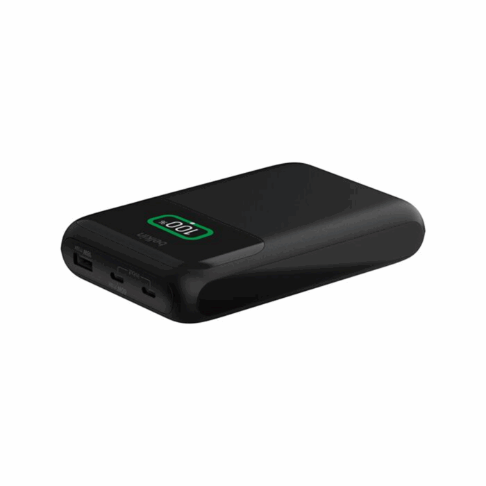 Belkin BoostCharge 3-Port Laptop Power Bank 20K, USB-C/USB-A, 65W, Black - Image 3