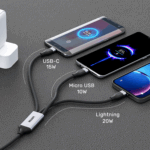 Unitek 3-in-1 Multi Charging Cable, USB-C to Lightning/USB-C/Micro USB, 1.5m, PD20W, 480Mbps Data, Black - Image 3