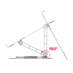 Unitek Adjustable Laptop Stand with 360° Rotating Base - Space Grey - Image 4