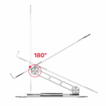 Unitek Adjustable Laptop Stand with 360° Rotating Base - Space Grey - Image 3