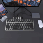 Unitek 9-in-1 USB-C Keyboard Hub, USB-A, USB-C, HDMI, SD & Micro SD card reader, Audio - Space Grey - Image 2