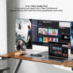 Unitek 13-in-1 Universal USB-C Single 8K, Triple 4K Docking Station, HDMI, DP, USB-A, USB-C, SD&MicroSD card reader, Audio, RJ45 Ethernet - Black - Image 2