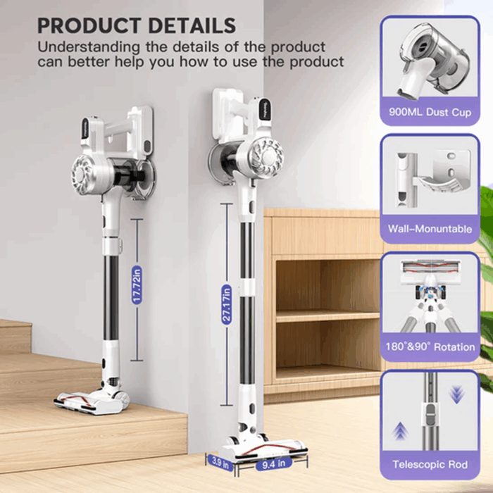Teendow V08 Pro Cordless Vacuum Cleaner - Image 5