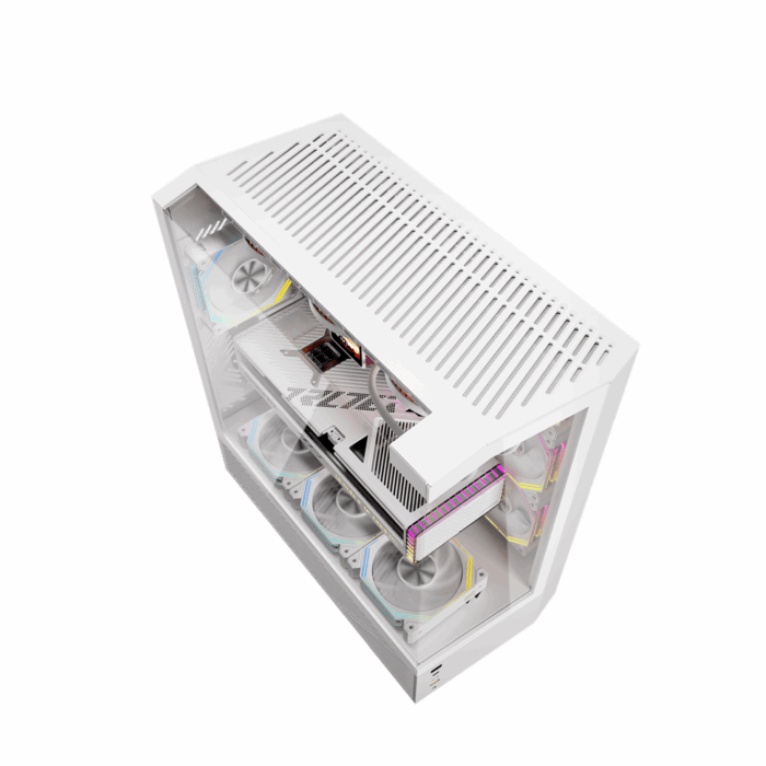 Darkflash DY460 WHITE with 4 INF34 ARGB FAN PC Case - Компьютерын кейс - Image 4