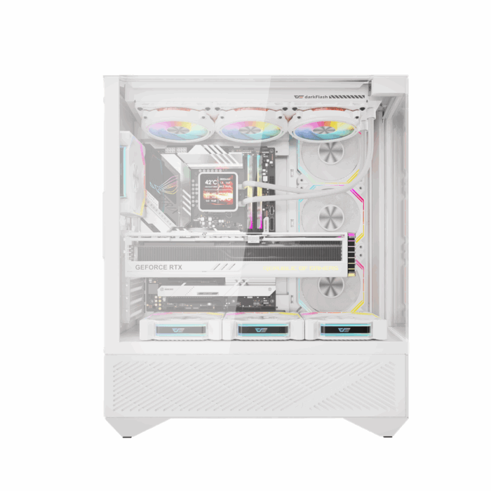Darkflash DY460 WHITE with 4 INF34 ARGB FAN PC Case - Компьютерын кейс - Image 6