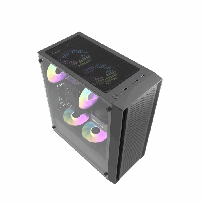 Darkflash DK353 BLACK with 4 CL6 ARGB FAN PC Case - Компьютерын кейс - Image 3