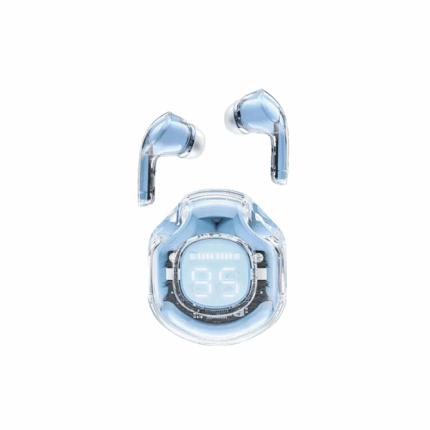 Acefast TWS T8 Crystal Color Bluetooth Earbuds, Ice Blue