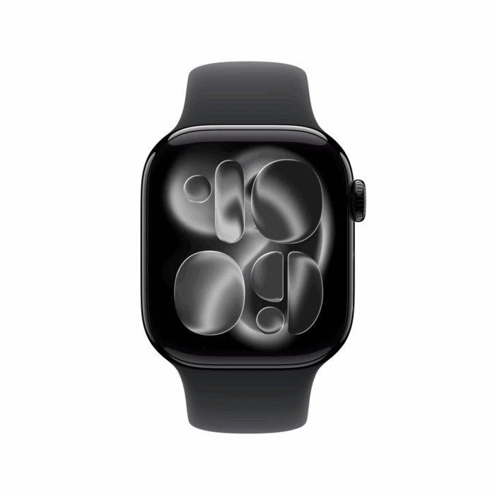 Apple Watch Series 11, 42mm, GPS, Jet Black Aluminium Case with Black Sport Band - ML - Image 3