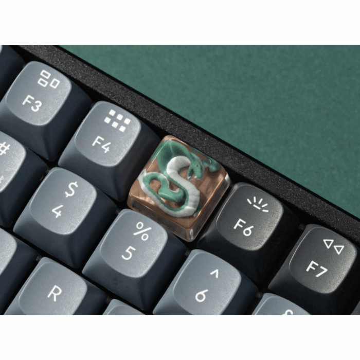 Keychron Green Snake Resin Artisan Keycap, RT-14 - Image 2