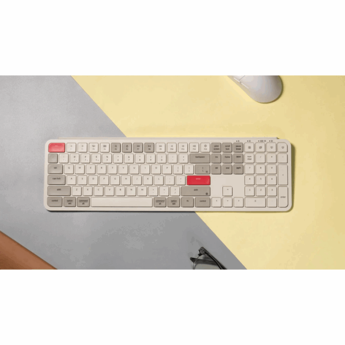 Keychron B6 Pro Ultra-Slim Wireless Keyboard - Retro Red - Image 2
