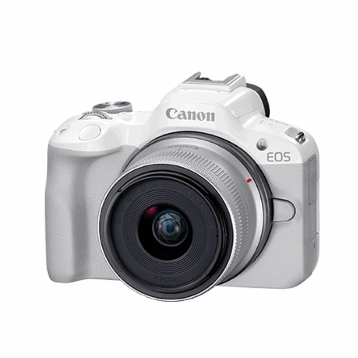 Canon EOS R50, RF-S18-45mm IS STM, DIGIC X, APS-C CMOS, 24.2MP, ISO 100-32000, 15fps, 4K@30fps, White - Image 2
