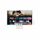 Samsung Smart White UHD 4K Monitor M8 M80D, 32 inch, 3840x2160 at 60Hz, HDMI Port, USB-C Port, USB Port, DC 20V Port, HDMI Cable, USB-C Cable, Remote Controller, Camera