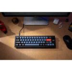 Keychron Q9 QMK Custom Mechanical Keyboard, Fully Assembled Knob, Carbon Black-A, Gateron G Pro Red